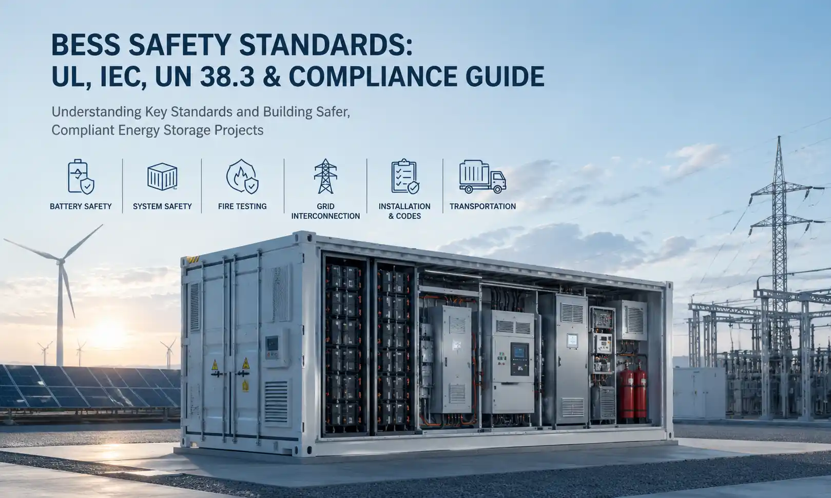 BESS xavfsizlik standartlari: UL, IEC, UN 38.3